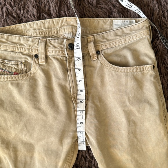 Diesel THAVAR slim skinny size 27 tan khaki jeans - Picture 12 of 15
